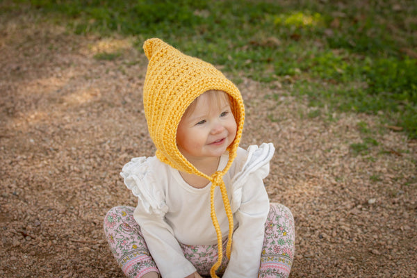Golden yellow pixie elf hat