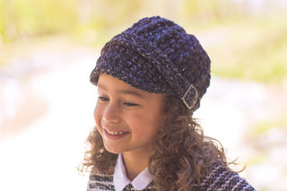 4T to Preteen Kids Charcoal Sparkle Buckle Beanie