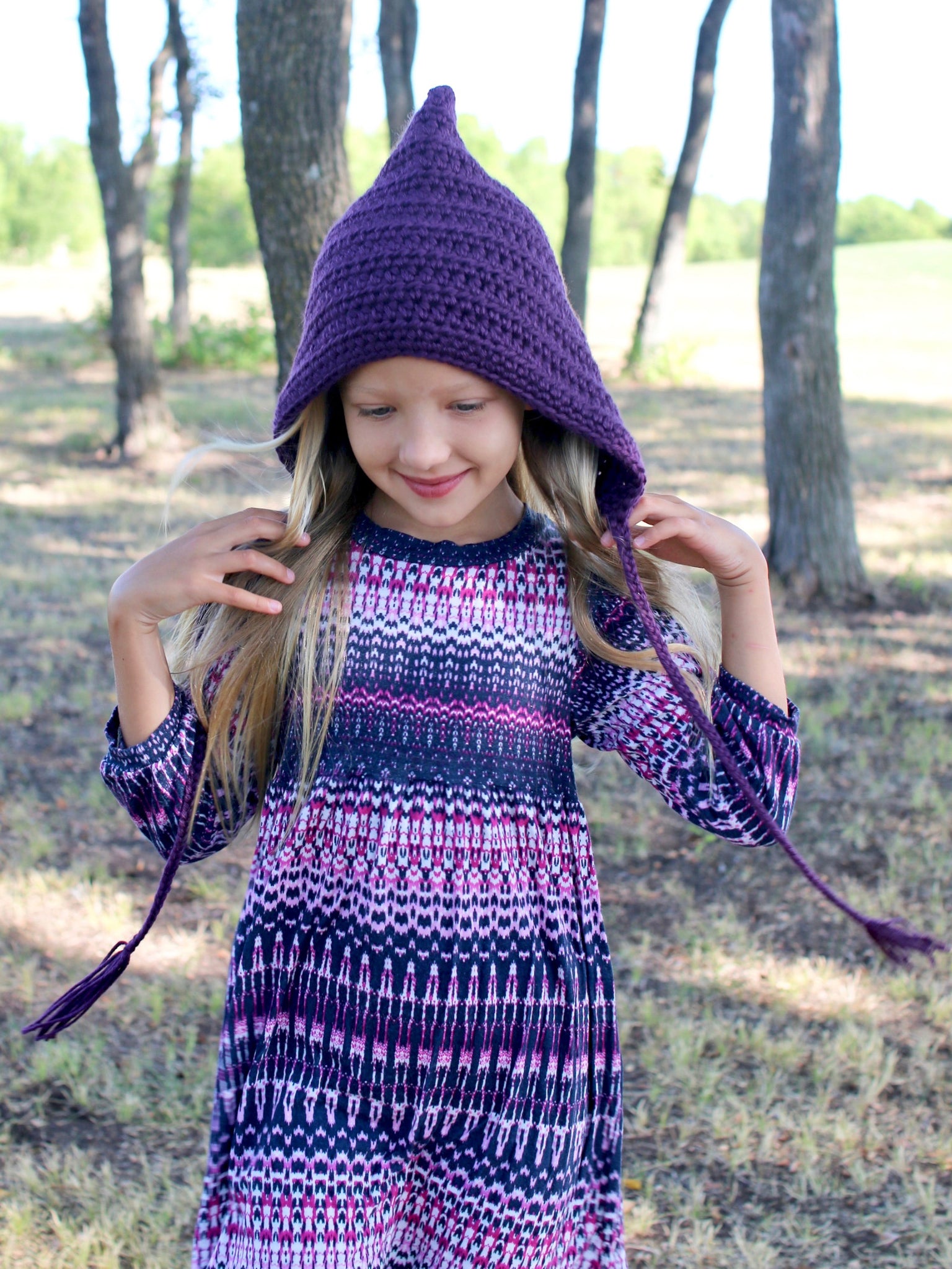 Dark purple pixie elf hat by Two Seaside Babes