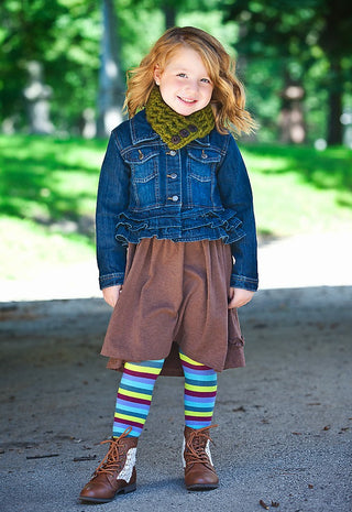 1T to 4T Toddler Olive Green Button Scarf 