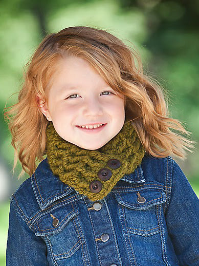 1T to 4T Toddler Olive Green Button Scarf by Two Seaside Babes