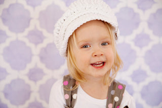 White sparkle buckle newsboy cap - Two Seaside Babes