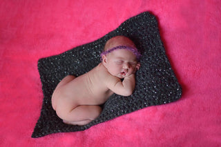 Charcoal Sparkle | newborn photo prop layering baby blanket, basket stuffer, bucket filler