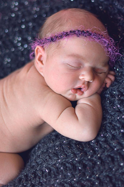 Charcoal Sparkle | newborn photo prop layering baby blanket, basket stuffer, bucket filler