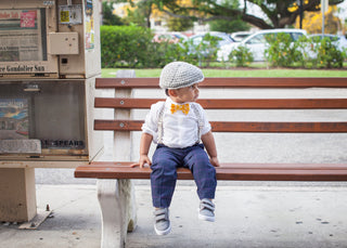 2T to 4T Gray & Cream | Irish wool Donegal newsboy hat, flat cap, golf hat | newborn, baby, toddler, boy, & men's sizes