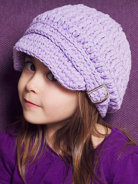 2T to 4T Lavender Buckle Newsboy Cap by Two Seaside Babes
