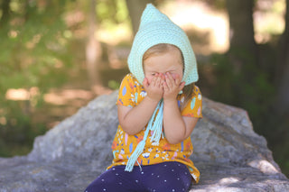 Baby green pixie elf hat