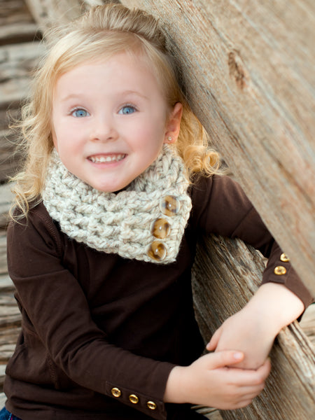 1T to 4T Toddler Wheat Button Scarf