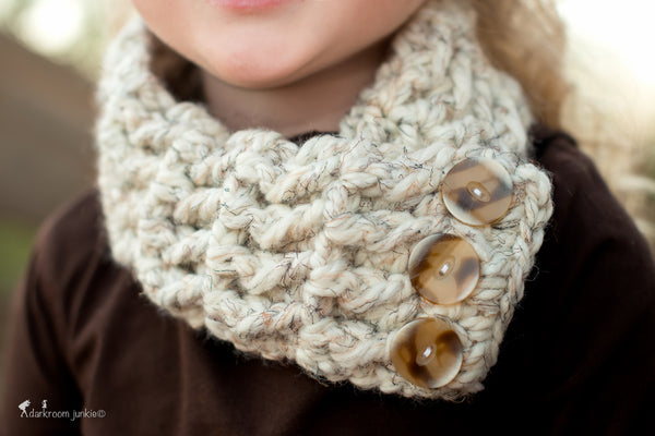 1T to 4T Toddler Wheat Button Scarf