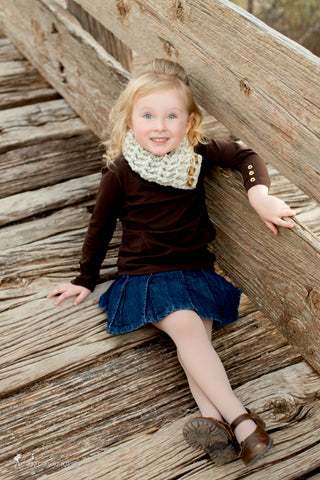 1T to 4T Toddler Wheat Button Scarf