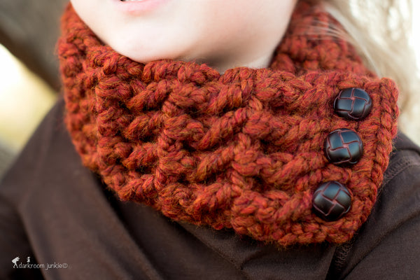 1T to 4T Toddler Pumpkin Spice Button Scarf