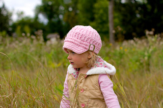 1T to 2T Toddler Girl Light Pink Buckle Newsboy Cap