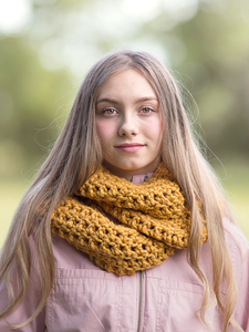 Mustard infinity cowl winter scarf by Two Seaside Babes