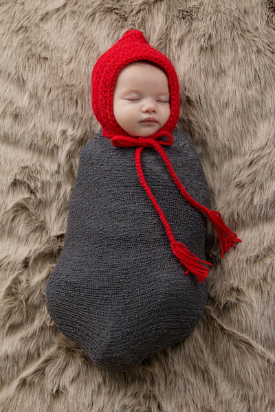 Red Pixie Elf Baby Hat