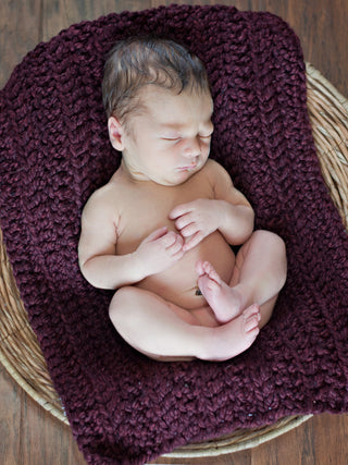 Red Wine | newborn photo prop layering baby blanket, basket stuffer, bucket filler by Two Seaside Babes