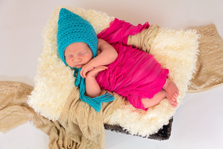 Turquoise Blue Pixie Elf Baby Hat