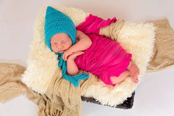Turquoise Blue Pixie Elf Baby Hat