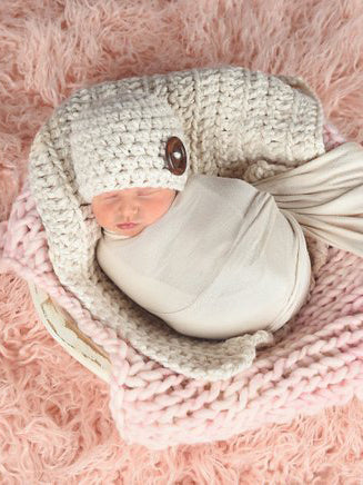 Cream Sparkle | newborn photo prop layering baby blanket, basket stuffer, bucket filler by Two Seaside Babes