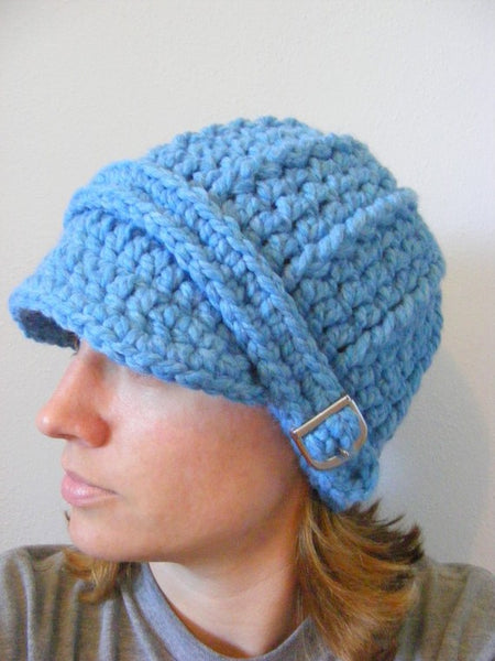 Adult Cornflower Blue Buckle Beanie by Two Seaside Babes