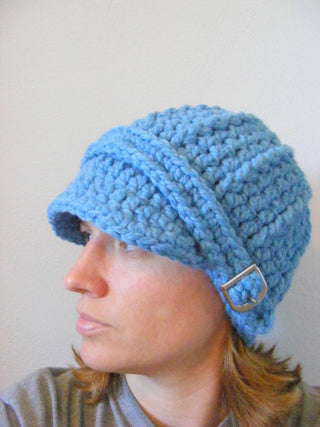 Adult Cornflower Blue Buckle Beanie