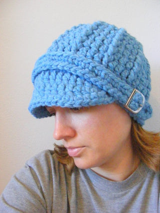 Adult Cornflower Blue Buckle Beanie