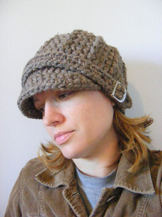 Adult Barn Wood Brown Buckle Beanie