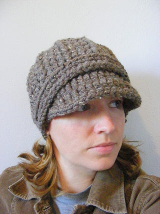 Adult Barn Wood Brown Buckle Beanie