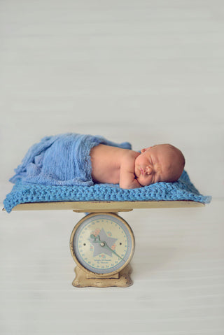 Cornflower Blue | newborn photo prop layering baby blanket, basket stuffer, bucket filler