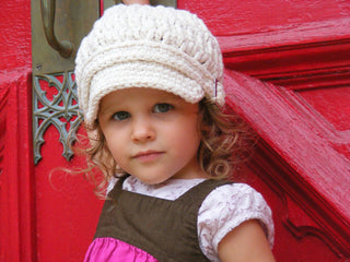 2T to 4T Ecru Buckle Newsboy Cap by Two Seaside Babes