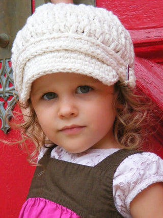 2T to 4T Ecru Buckle Newsboy Cap by Two Seaside Babes