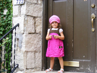 1T to 2T Toddler Girl Pink Buckle Newsboy Cap