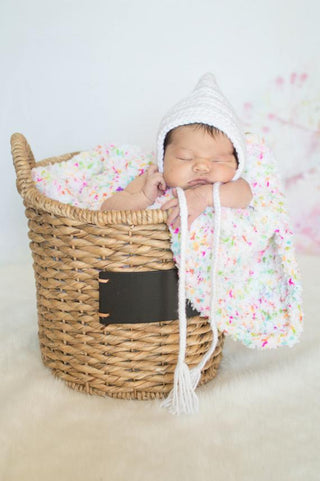 White Pixie Elf Baby Hat