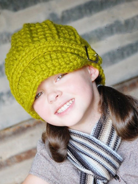4T to Preteen Kids Lemongrass Buckle Beanie by Two Seaside Babes