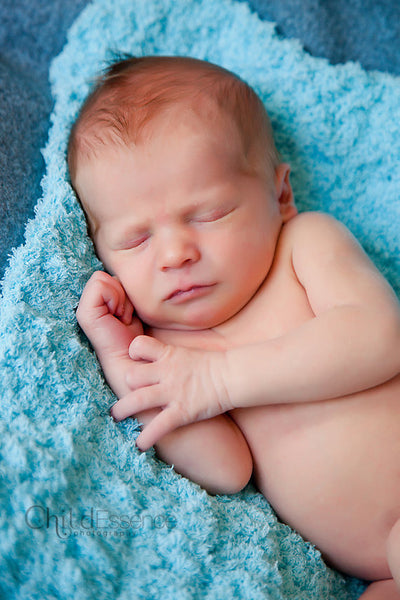 17" x 17" Aqua Blue | soft crochet baby blanket, wrap | for newborns, babies, toddlers | lovey, crib sizes