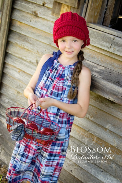 4T to Preteen Kids Cranberry Red Buckle Beanie