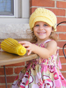 2T to 4T Yellow Buckle Newsboy Cap by Two Seaside Babes