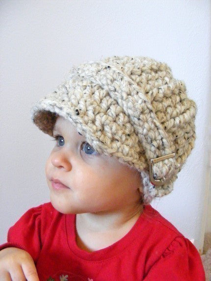 1T to 2T Toddler Oatmeal Buckle Beanie