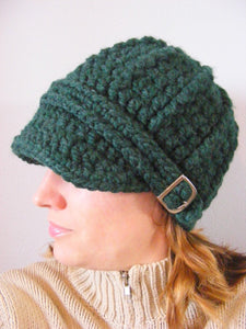 Evergreen pine buckle beanie winter hat by Two Seaside Babes