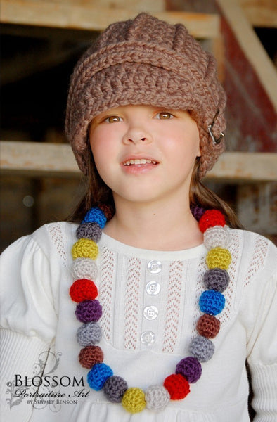 4T to Preteen Kids Taupe Buckle Beanie