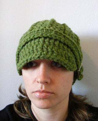 Adult Green Grass Buckle Beanie