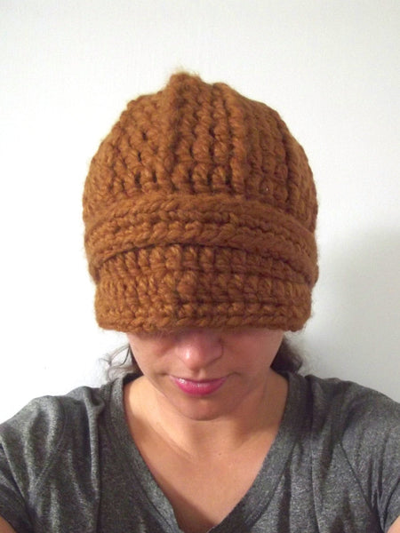 Hazelnut buckle beanie winter hat