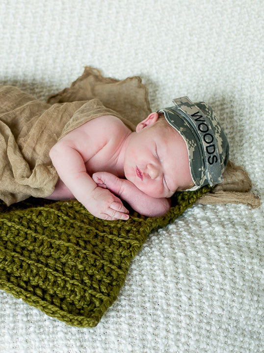 Olive Green | newborn photo prop layering baby blanket, basket stuffer, bucket filler by Two Seaside Babes
