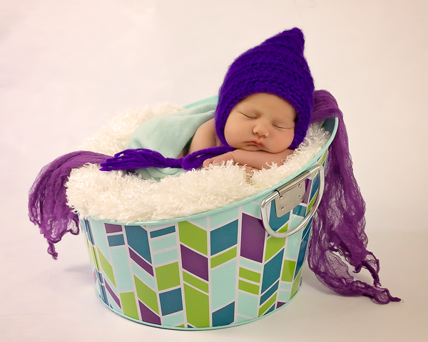 Grape Pixie Elf Baby Hat