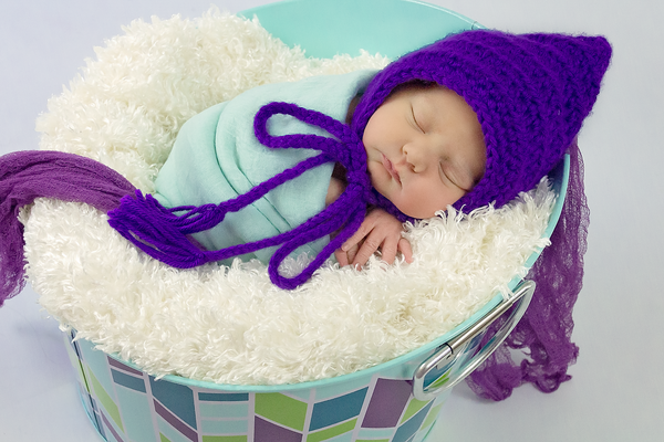 Grape Pixie Elf Baby Hat