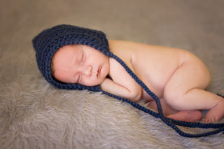Navy Blue Pixie Elf Baby Hat